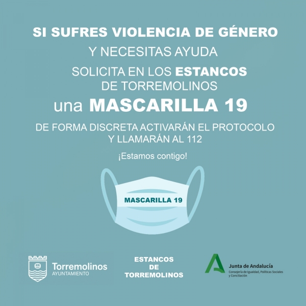 Las víctimas de violencia de género podrán solicitar ayuda en los 13 estancos de Torremolinos usando la clave ‘Mascarilla 19’