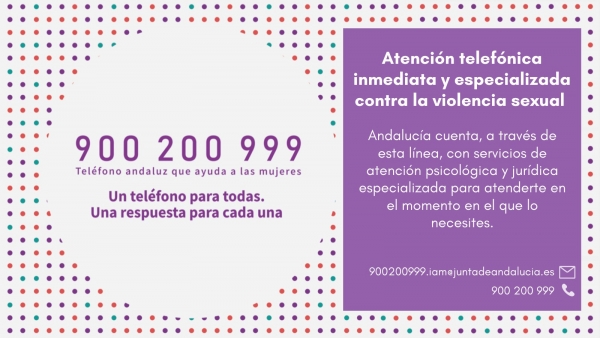 Atención 24 horas: más de 150 mujeres víctimas de violencia sexual reciben ayuda en Andalucía