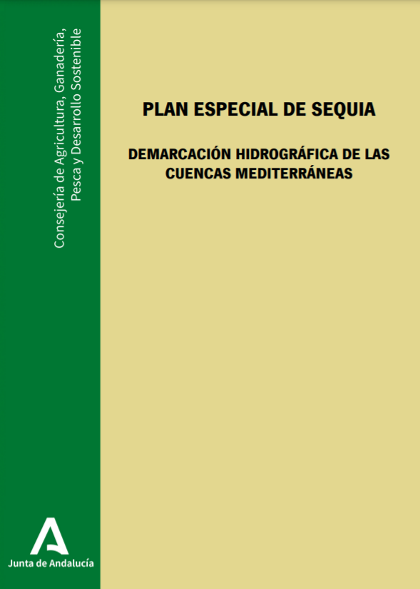 Portada del documento del Plan especial de sequía de la Demarcación Hidrográfica de las Cuencas Mediterráneas Andaluzas