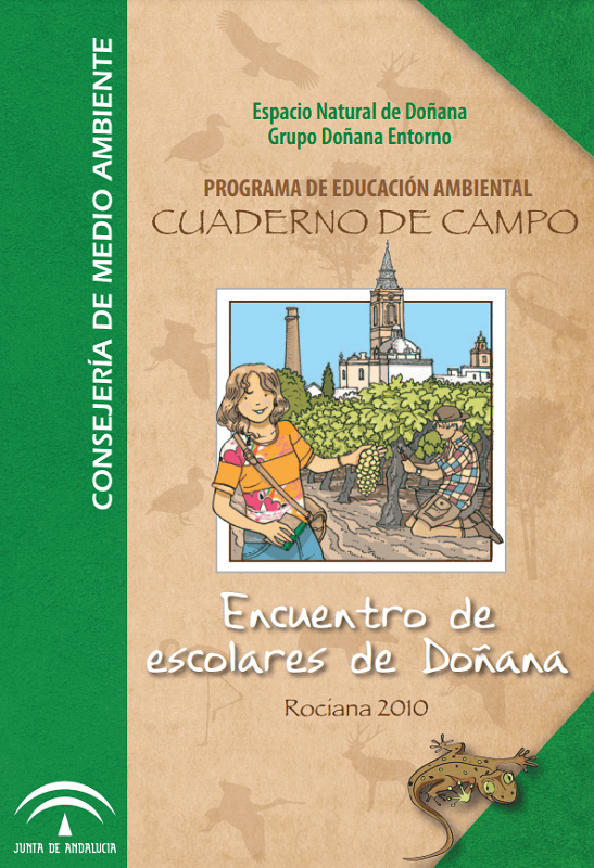 Portada del Cuaderno de Campo. Encuentro de escolares de Doñana. Rociana