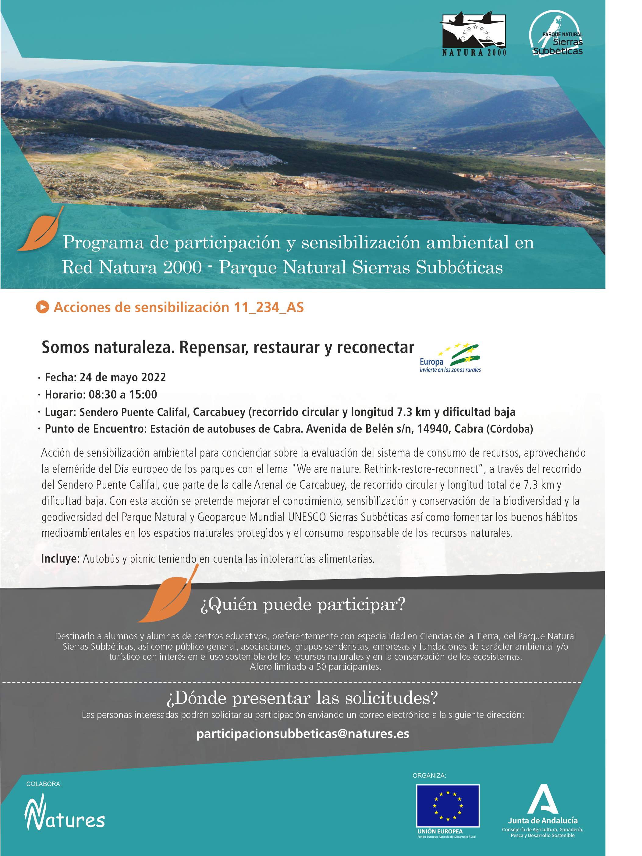 Cartel de la actividad