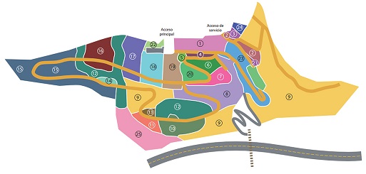 Mapa del jardín