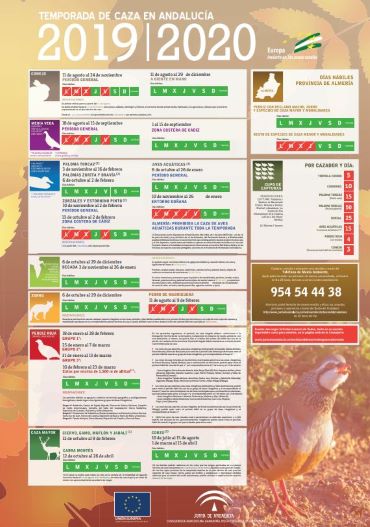 Cartel temporada de caza 2019-2020