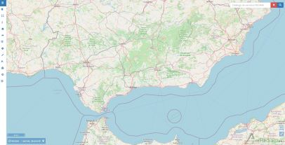 Captura de pantalla del visor geográfico de la Rediam