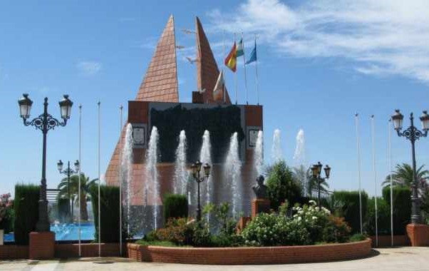 Fuente ornamental en el municipio de Bailén