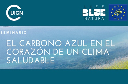 Cartel del seminario 'Carbono azul en el corazón de un clima saludable'