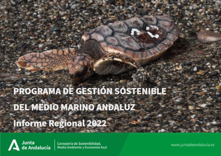 Portada del Informe Regional 2022. Programa de gestión sostenible del medio marino andaluz