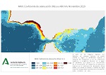 Ampliar mapa, coeficiente de atenuación difusa (K490). Noviembre 2020
