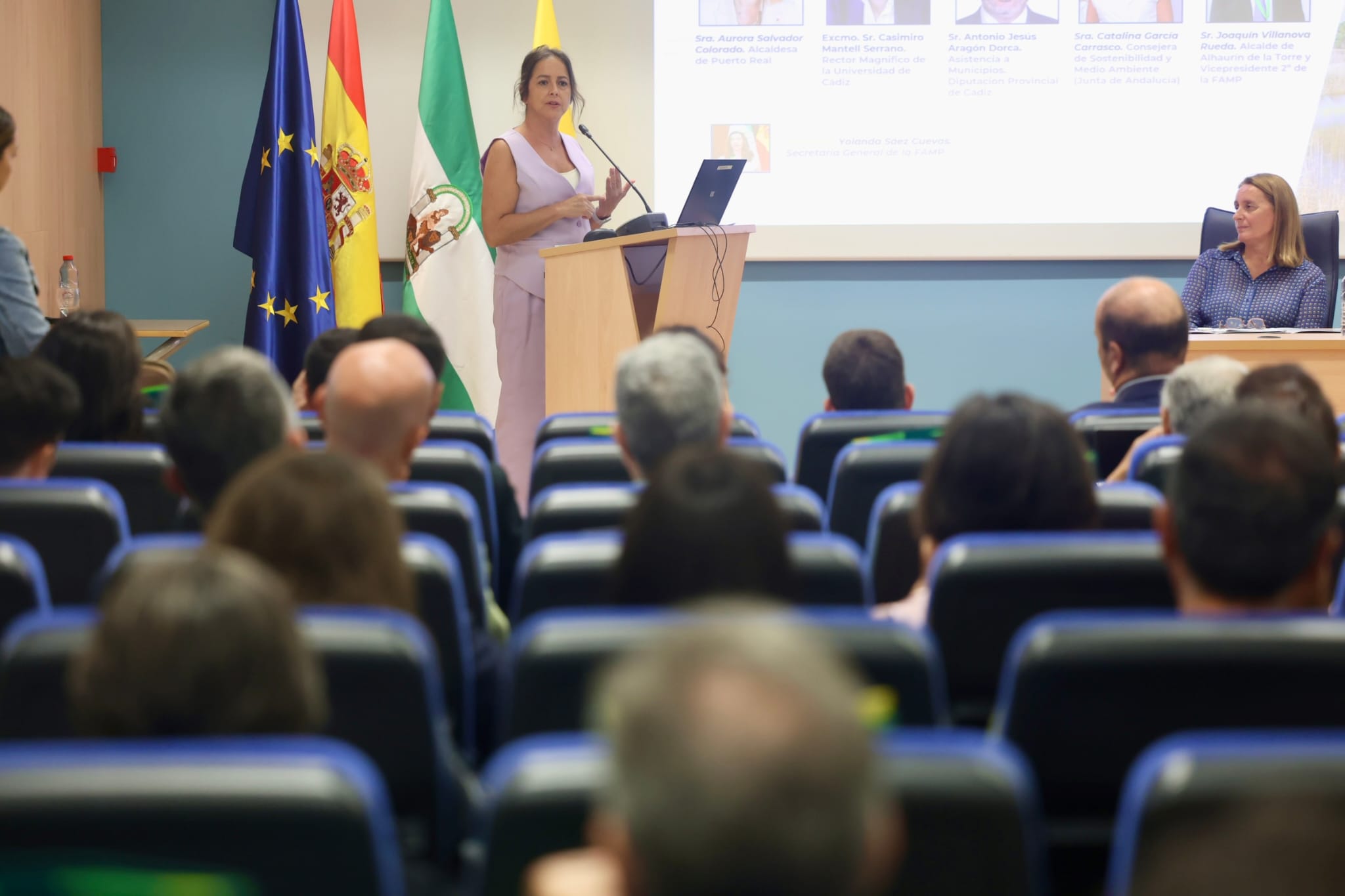 Catalina García, durante su intervención en el simposio