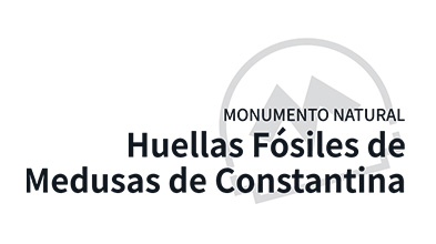 Logo del Monumento Natural Huellas Fósiles de Medusas de Constantina