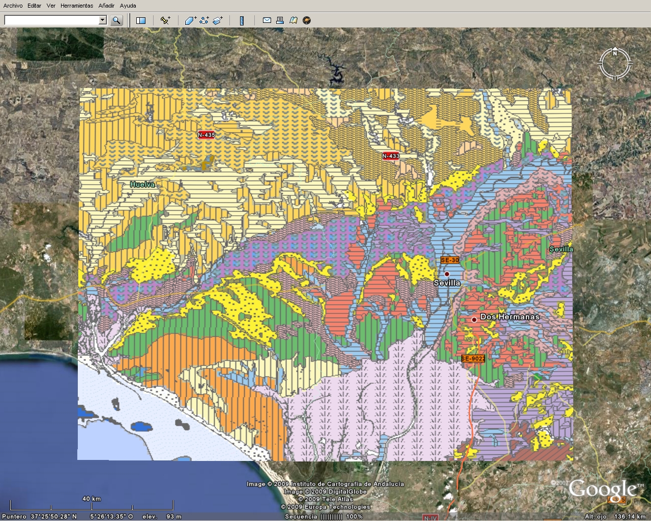 Visualización de WMS en Google Earth