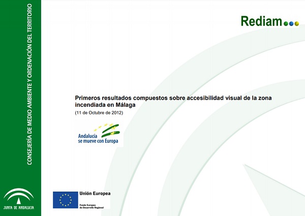 Primeros resultados compuestos sobre accesibilidad visual de la zona incendiada en Málaga