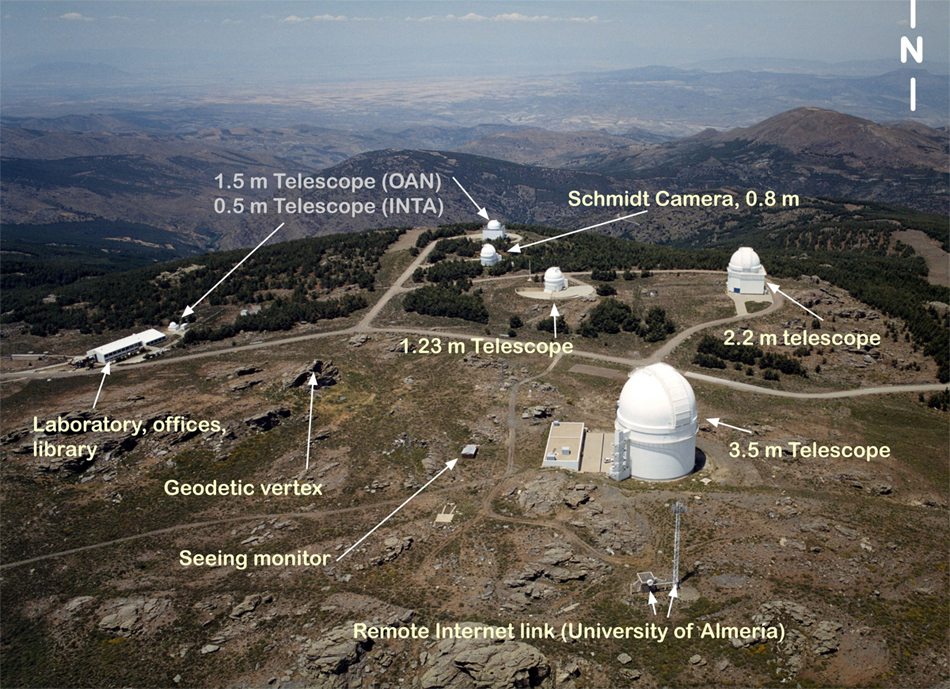 Instalaciones del Observatorio astronómico de Calar Alto