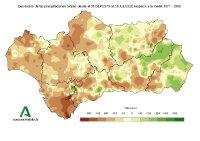 Desviación del mes respecto a la normal (%)