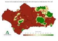 Desviación del mes respecto a la normal (%)