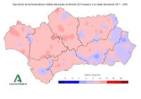 Desviación del mes respecto a la normal