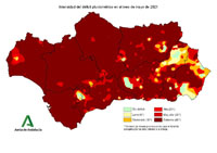 Intensidad de la sequía pluviométrica