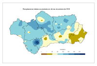 Precipitación total mensual