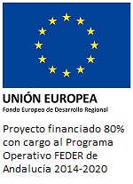 Logotipo Fondo Europeo de Desarrollo Regional. Proyecto cofinanciado al 80%