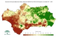 Desviación de la precipitación acumulada respecto a la normal (%)