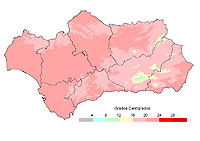 Temperatura media desde el 1 de septiembre.
