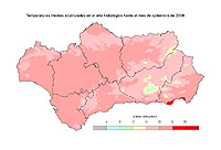 Temperatura media desde el 1 de septiembre.