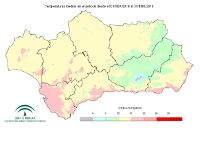 Temperatura media desde el 1 de septiembre.