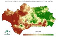 Desviación de la precipitación acumulada respecto a la normal (%)