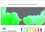 Temperatura superficial del mar (SST) estacional. Invierno 2016