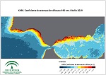 Coeficiente de atenuación difusa (K490) estacional. Otoño 2019