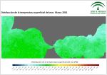 Temperatura superficial del mar (SST). Marzo 2001