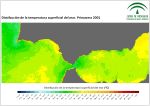 Temperatura superficial del mar (SST) estacional. Primavera 2001
