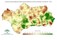 Desviación de la precipitación acumulada respecto a la normal (%)
