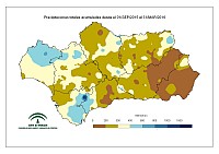 Precipitación acumulada desde el 1 de septiembre.