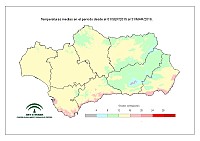 Temperatura media desde el 1 de septiembre.