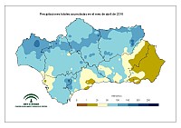 Precipitación total mensual