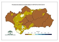 Precipitación acumulada desde el 1 de septiembre.