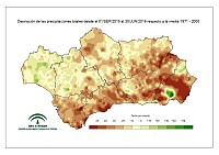 Desviación de la precipitación acumulada respecto a la normal (%)