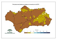 Precipitación total mensual