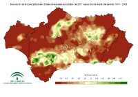 Desviación del mes respecto a la normal (%)