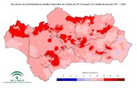 Desviación del mes respecto a la normal