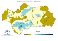 Precipitación total mensual