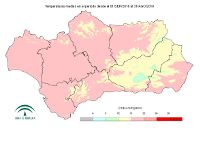 Temperatura media desde el 1 de septiembre.