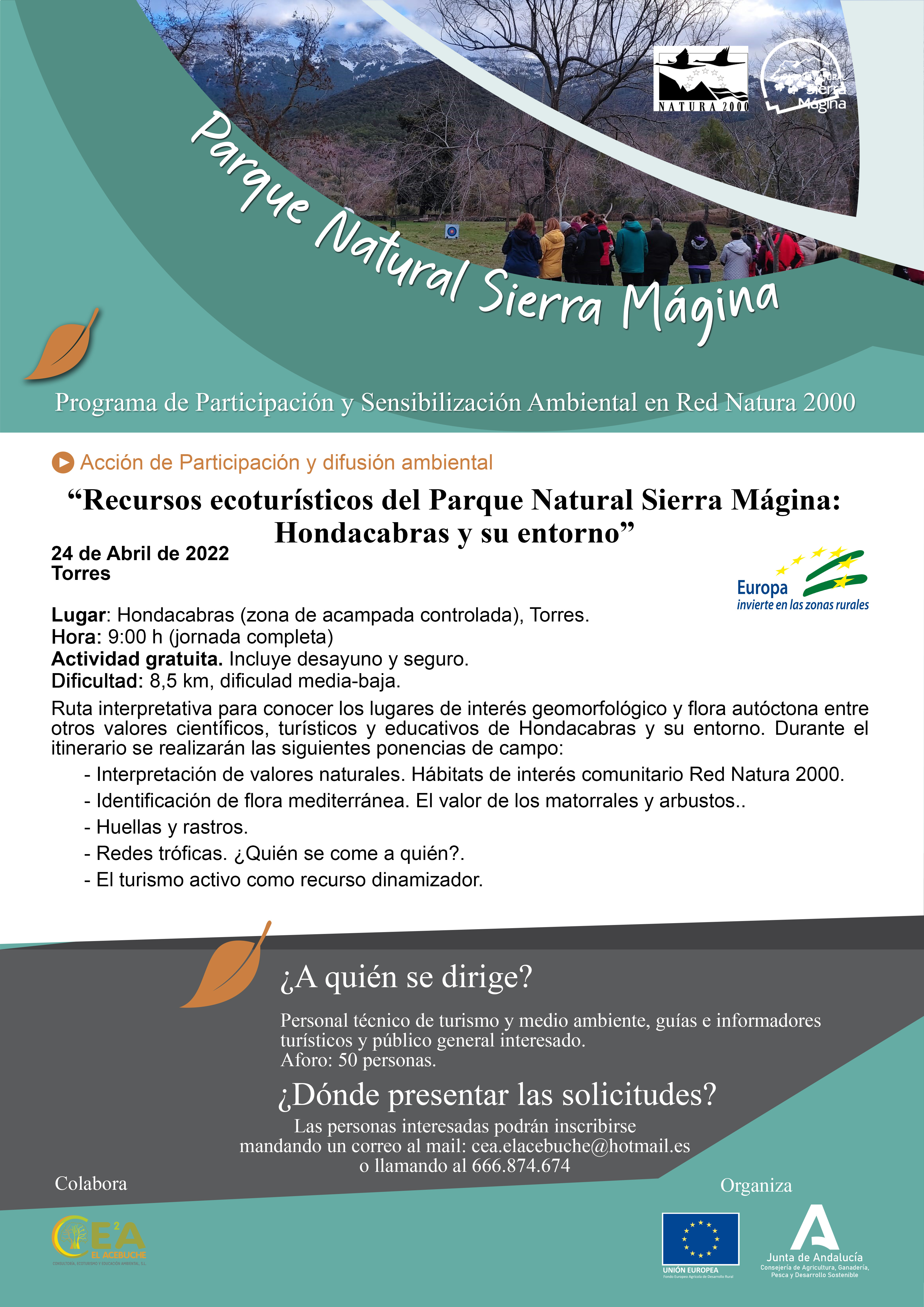 Imagen ilustrativa del cartel publicitario de la actividad
