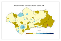 Precipitación total mensual