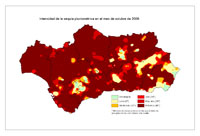 Intensidad de la sequía pluviométrica