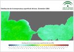 Temperatura superficial del mar (SST). Diciembre 2004