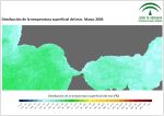 Temperatura superficial del mar (SST). Marzo 2004