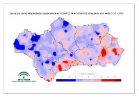Desviaciones de la temperatura media respecto a la normal
