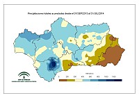 Precipitación acumulada desde el 1 de septiembre.
